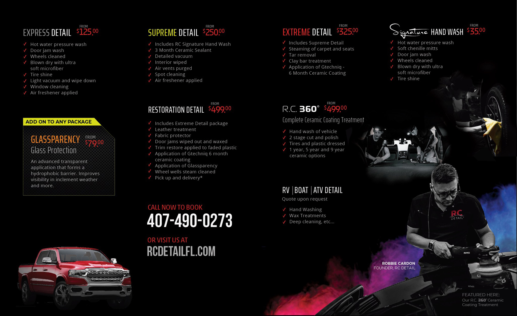 RC Detail Florida Car detailing packages for Orlando and Cape Canaveral